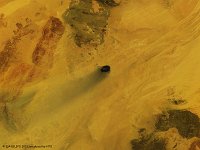 Waw an Namus, Libya  The 100 m false-colour image of 11 October 2015 shows us Waw an Namus, in the southern Fezzan region of southern Libya. A volcanic field of dark basaltic tephra with flow extends up to 10–20 kilometres around the caldera. The dark field's vast size allows it to be easily seen from space.   Date: 14/10/2015   Resolution: 100m : waw, namus, libya, volcano